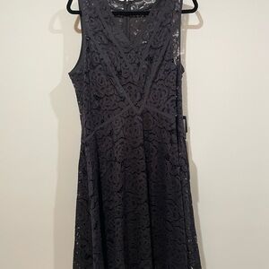 NWT Adrianna Papell Chevron Fit and Flare Dress Sz 16